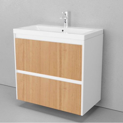 Тумба под раковину подвесная Velvex Klaufs 80 см белая/шатане, нет в наличии - фото 2