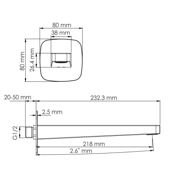 Излив для ванны WasserKRAFT Naab хром - фото 2
