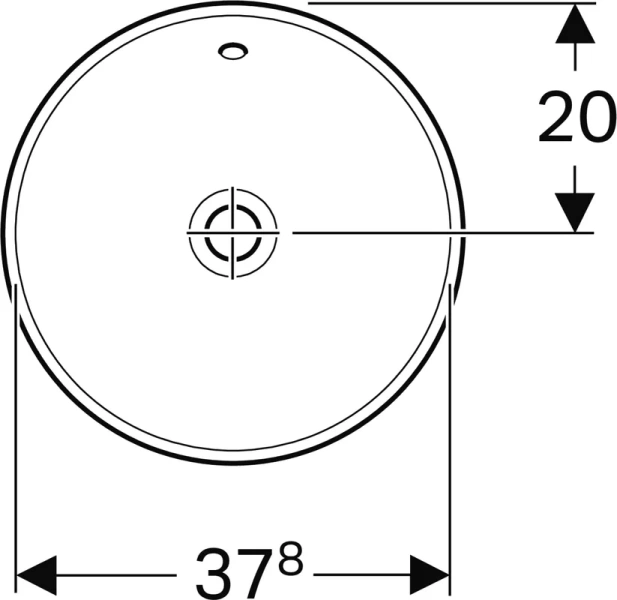 Раковина Geberit VariForm 500.70 40 см встраиваемая, маленькие, круглой формы - фото 5