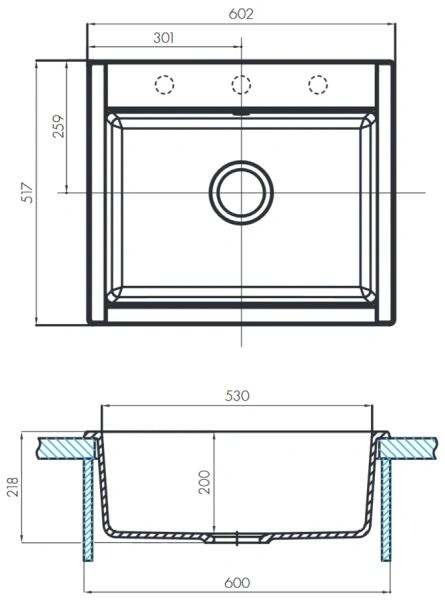 Мойка для кухни Акватон Делия 60 см жемчуг, бежевые - фото 6