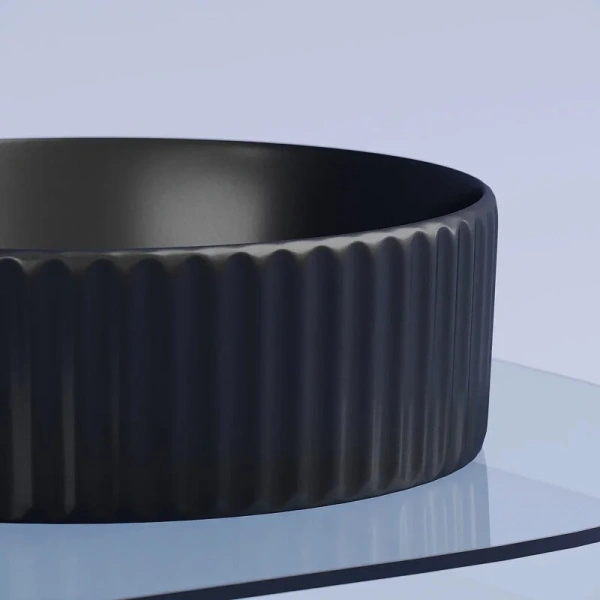 Раковина Ceramica Nova Element 36 см черная матовая, маленькие, в форме чаши, круглой формы - фото 5