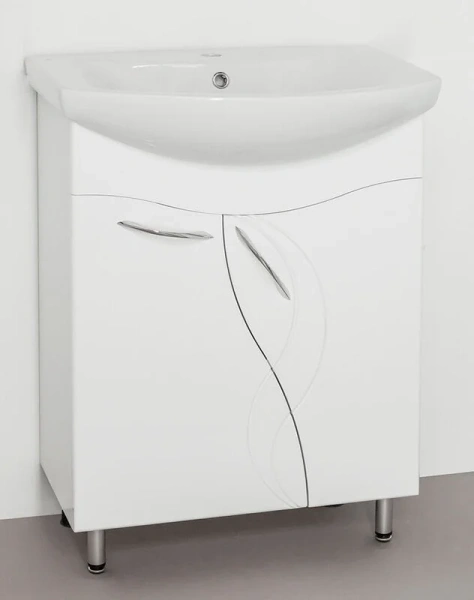 Тумба с раковиной напольная Style Line Амелия ЛС-00000009 65 см с дверцами - фото 1