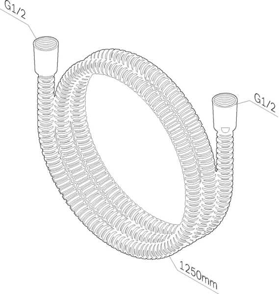 Шланг для душа Am.Pm хром, шланги для душа - фото 2