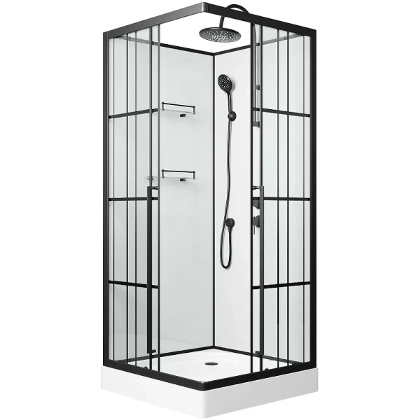 Душевая кабина Niagara Standart 90х90 см правая, со стеклянными задними стенками - фото 8