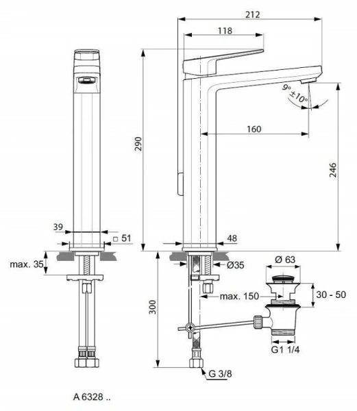 Смеситель для раковины Ideal Standard Tonic II высокий - фото 4
