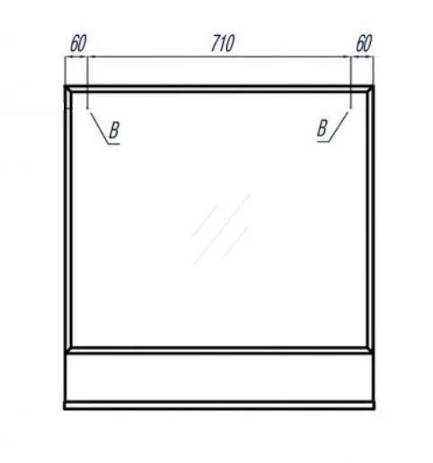 Зеркало Акватон Инди 80 см белый глянец - фото 2