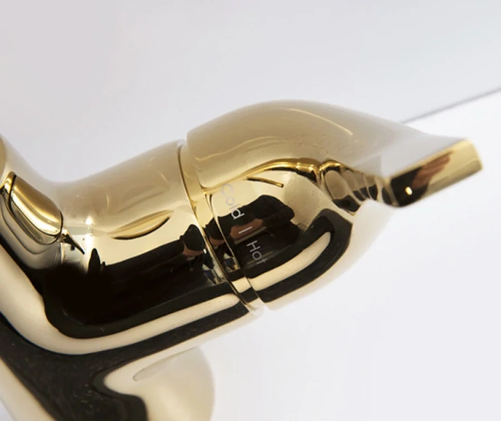 Смеситель для кухни WasserKRAFT Sauer глянцевое золото, высокие, округлая форма - фото 5