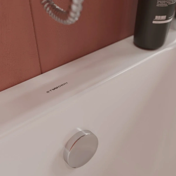 Акриловая ванна Stworki Стокгольм 180 x 80 см, с каркасом, белая, 270056, без гидромассажа, недорогие - фото 6