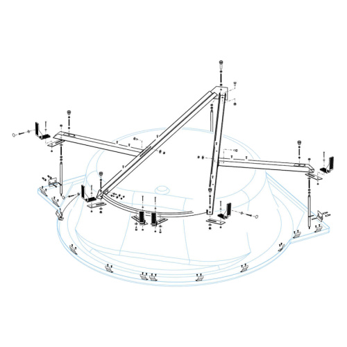 Каркас для акриловой ванны Cezares Fi Corner 144 см металлический - фото 2