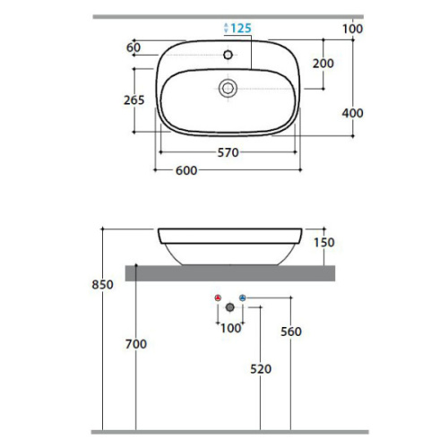 Схема, накладные (на столешницу) - фото 3