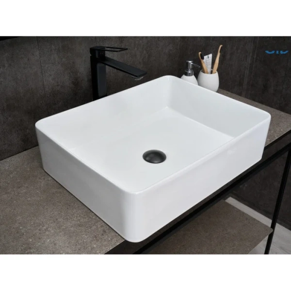 Раковина GID Geometrico N9104 52 см белая - фото 3