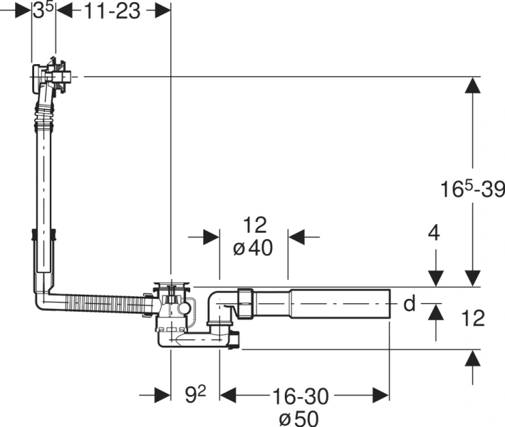 Слив-перелив Geberit полуавтомат - фото 2