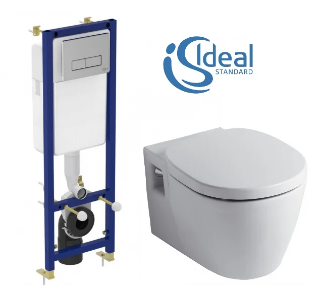 Унитаз с инсталляцией Ideal Standard Connect с сиденьем микролифт - фото 1