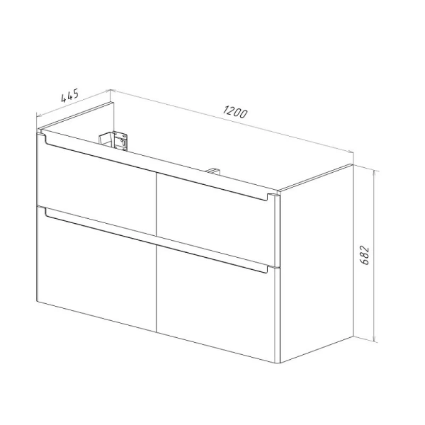 Тумба под раковину подвесная Lemark Buno 125 см белый глянец, в наличии - фото 2