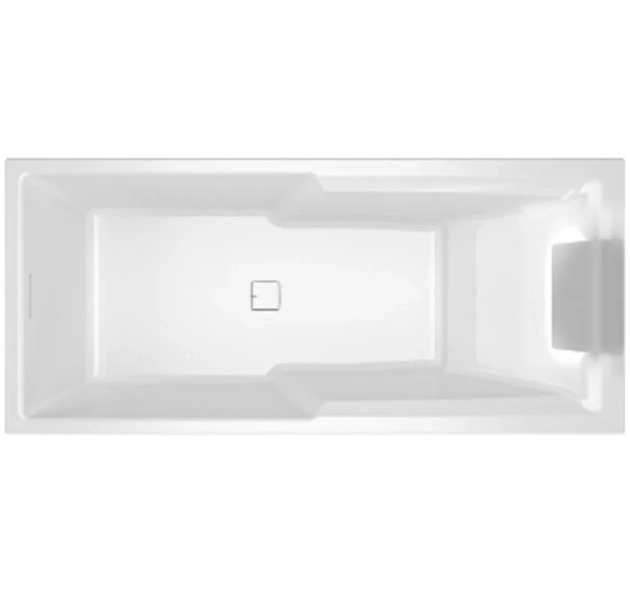 Акриловая ванна Riho Still Shower Fall B103014005, 180 x 80 см, подголовник с LED-подсветкой справа, наполнение через перелив, цвет белый - фото 1