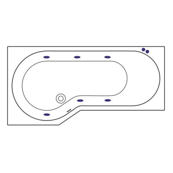 Ванна гидромассажная Excellent Be Spot Soft 160 x 80 см, левая, белый/хром, WAEX.BSL16.SOFT.CR, приставные, встраиваемые - фото 6