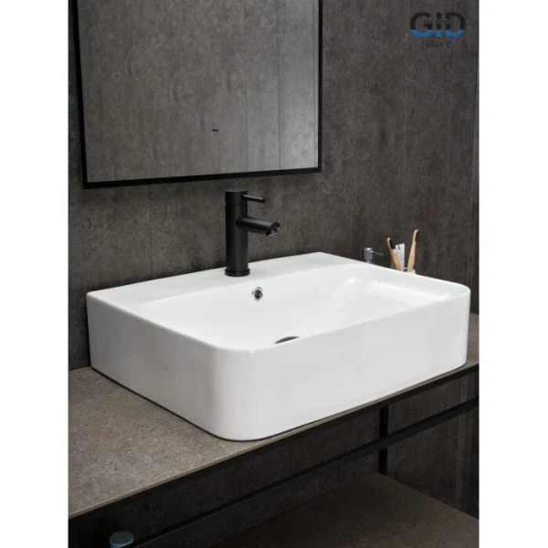 Раковина GID Geometrico N9258 60 см белая, 60 см - фото 6