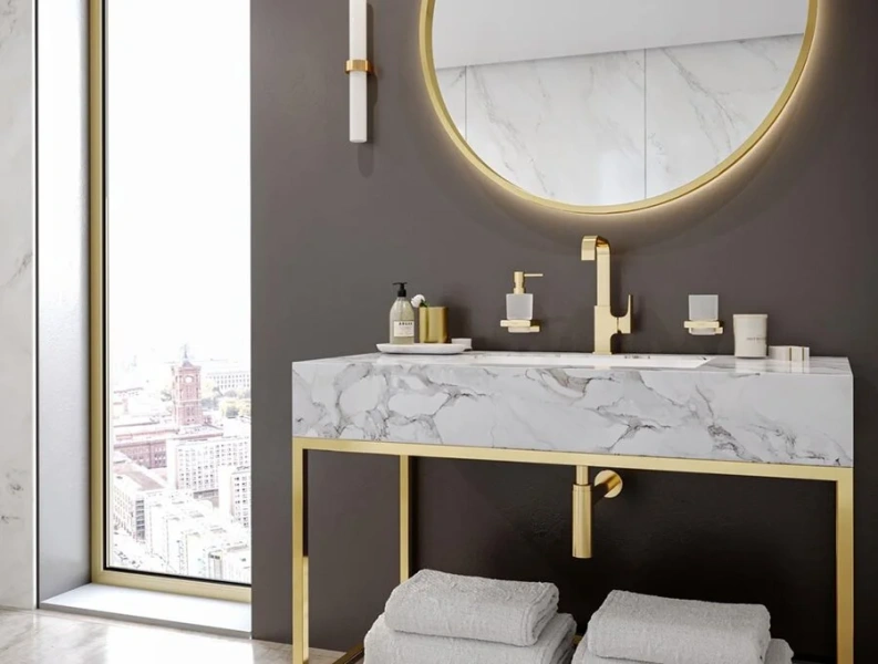 Смеситель для раковины Hansgrohe Metropol полированное золото, для раковины - фото 2