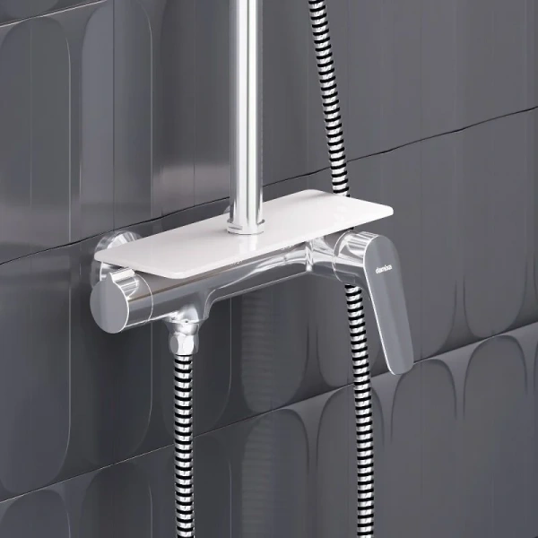 Душевая стойка Damixa Jupiter 977780 со смесителем, без излива - фото 5