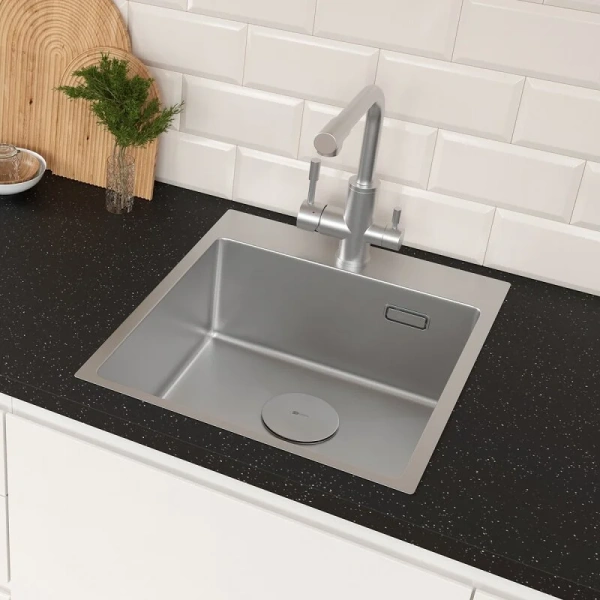 Мойка для кухни Lemark Janga 44 см сталь - фото 3