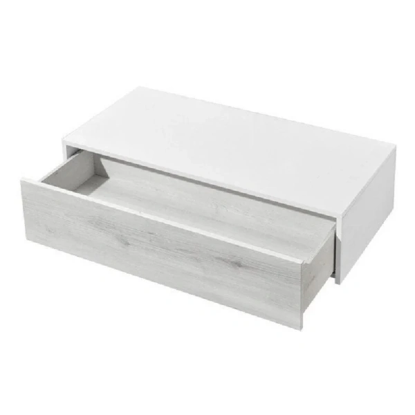 Тумба подвесная Акватон Сакура 100 см ольха наварра, белый глянец, подвесные - фото 4