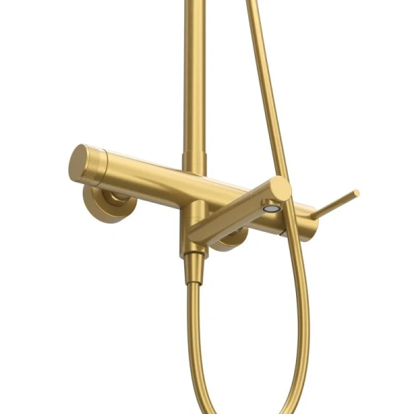 Душевая стойка Cezares Relax брашированное золото, со смесителем - фото 8