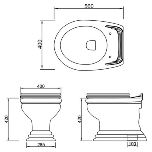 Унитаз напольный Migliore Milady 2084 керамический - фото 2