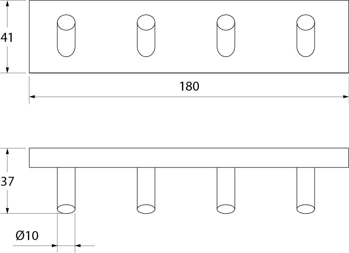 Крючок для ванной IDDIS Edifice четверной - фото 3