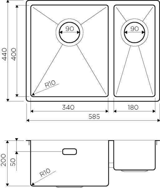 Мойка для кухни Omoikiri Taki 58-2-U/IF-IN-L 58 см чаша слева, 60 см - фото 5