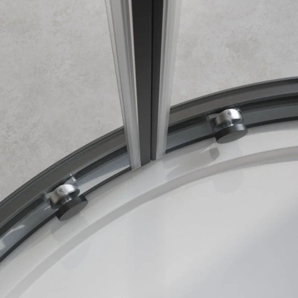 Душевой уголок Cezares Relax 120x90 см профиль оружейная сталь стекло прозрачное - фото 4