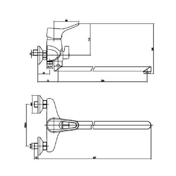 Слив-перелив Migliore Ricambi золото - фото 3