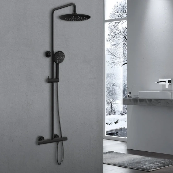 Душевая стойка Vincea Desire термостатическая, черная - фото 3