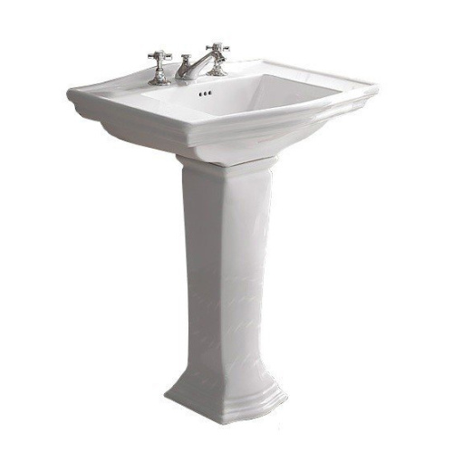 Раковина 69х48см, смеситель на 3 отверстия, Devon&Devon Westminster IBLG(3)FWES, подвесные - фото 2