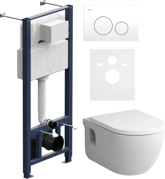 Унитаз с инсталляцией Am.Pm Like с сиденьем микролифт - фото 1