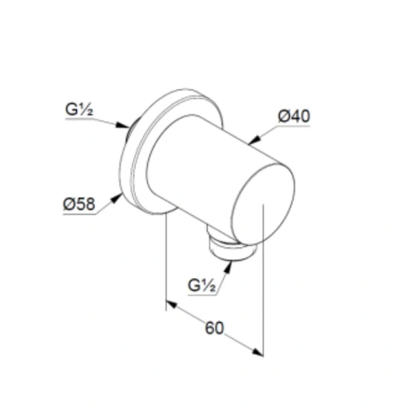 Шланговое подключение Kludi Nova Fonte 20543 латунь - фото 2