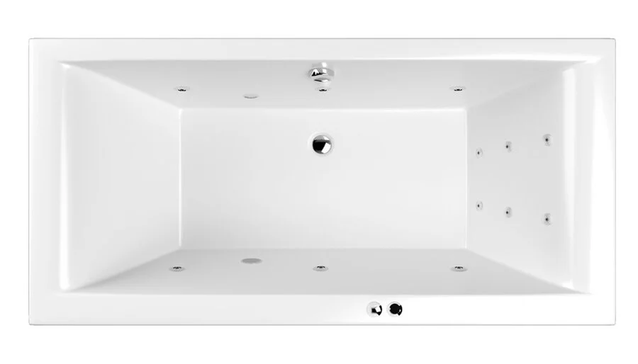 Ванна гидромассажная Whitecross Savia Duo Line, 170 х 80 см, увеличенная толщина акрила, усиленная армировка, белый/хром, 0103.170080.100.LINE.CR - фото 1