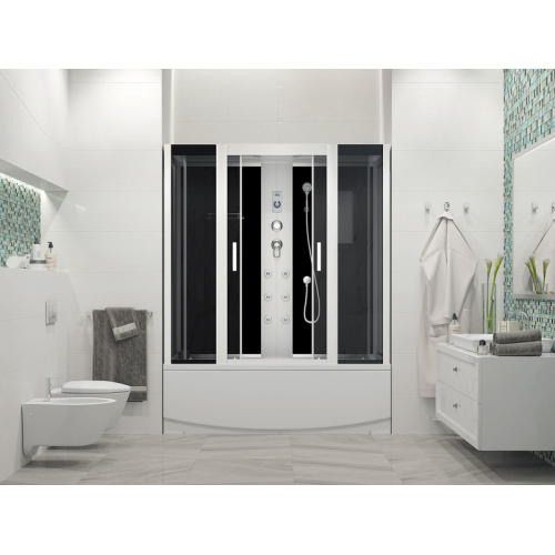 Душевая кабина Erlit Comfort ER4517TP-C 168x80 см с гидромассажем, с раздвижными дверьми - фото 5