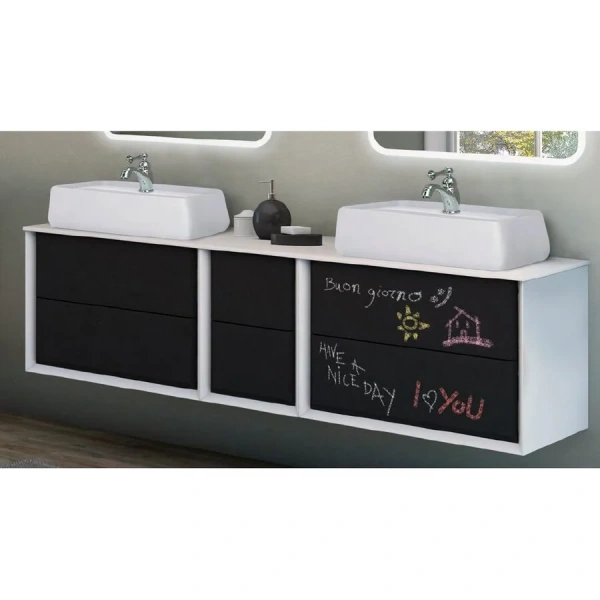 Тумба подвесная Cezares Bellagio 35 см графит, современные, hi-tech - фото 3