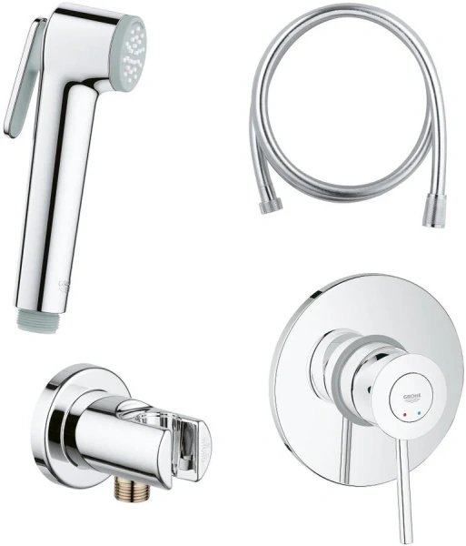Гигиенический душ со смесителем Grohe BauClassic хром - фото 1