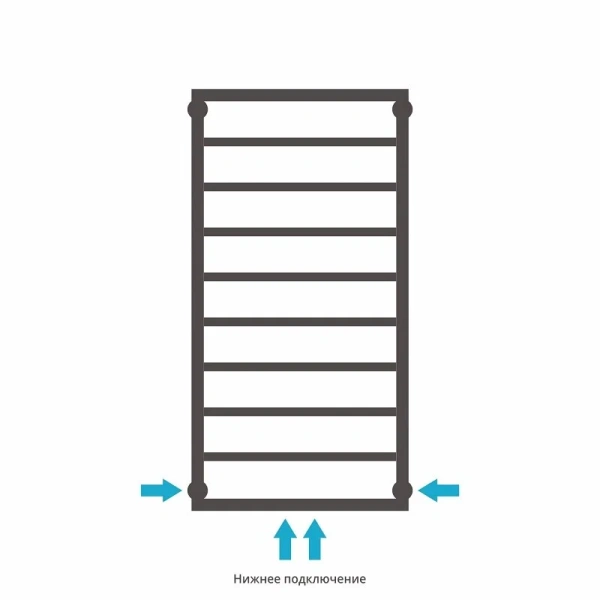 Полотенцесушитель водяной Сунержа Канцлер 50х100 см шампань, лесенка, вертикальные - фото 4