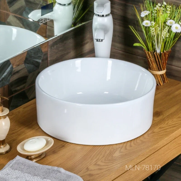 Раковина Comforty 41 см белая, в форме чаши, круглой формы - фото 5