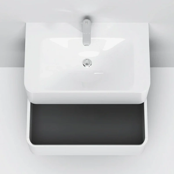 Тумба под раковину подвесная Am.Pm Sensation 80 см белый лак, 80 см - фото 6