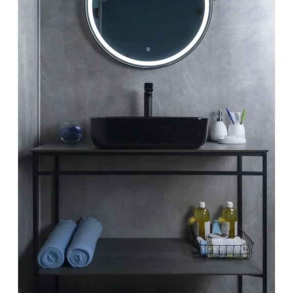 Раковина GID Geometrico BL1304 50 см черная - фото 4