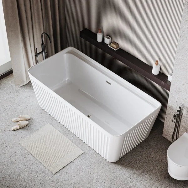 Ванна акриловая Grossman Cristal, GR-28031, 170 x 75 см, отдельностоящая, белая - фото 3