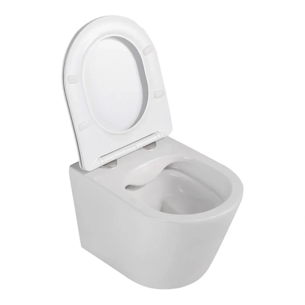 Унитаз подвесной Abber Bequem белый, современные, hi-tech, круглые - фото 5