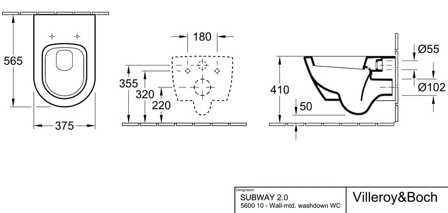 Унитаз подвесной Villeroy & Boch Subway 2.0 альпийский белый с покрытием CeramicPlus - фото 2