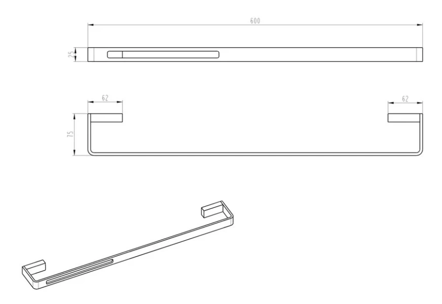 Полотенцедержатель Boheme Q Matt Gold - фото 2