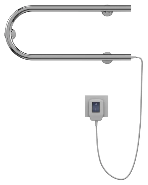 Полотенцесушитель электрический Terminus П-образный 600x200 хром - фото 3