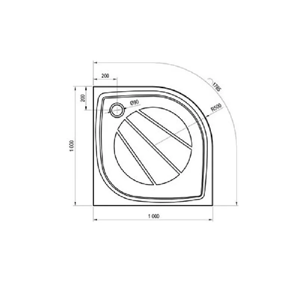 Душевой поддон Ravak Elipso Pro 100x100 см черный матовый, низкие до 15 см - фото 2