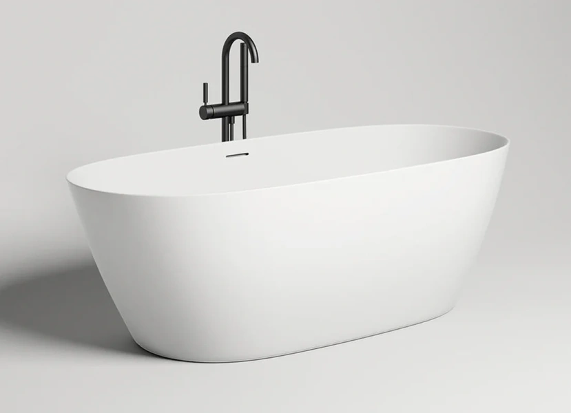 Ванна из искусственного камня Salini Alda Nuova 178x92 см белая глянцевая, овальные - фото 5
